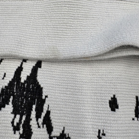 H&M Men Sweater Sweatshirt Crewneck Long Sleeve Graphic Print White Black Size L - Picture 8 of 8